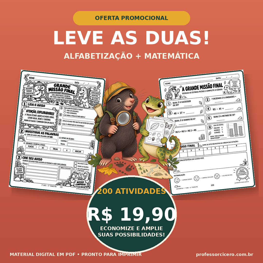 Peça publicitária do pacote de Coleção completa